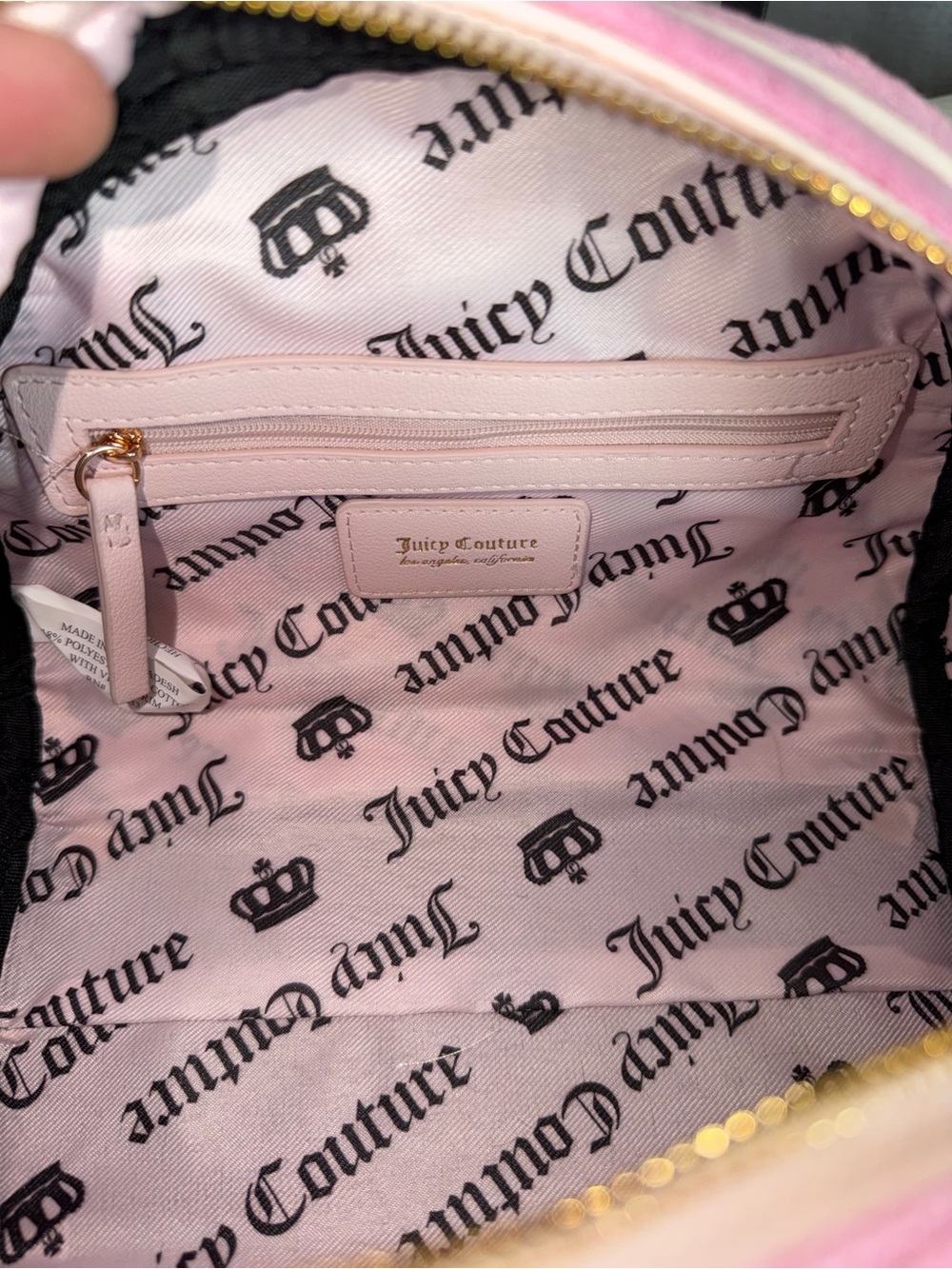 Juicy Couture Pink Strawberry Terry Satchel with Coin Pouch - Picture 6 of 9
